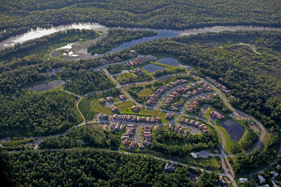 Henin Homes finished community aerial
